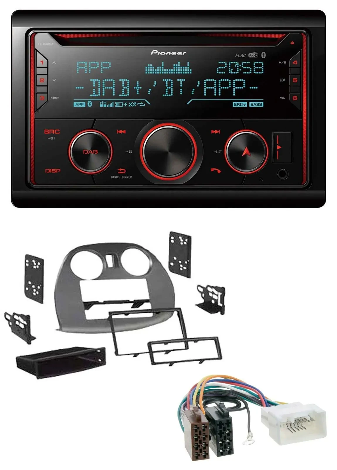 Автомагнитола Pioneer 2-DIN DAB, Bluetooth, USB, CD для Mitsubishi Eclipse 4G (2005–2012)