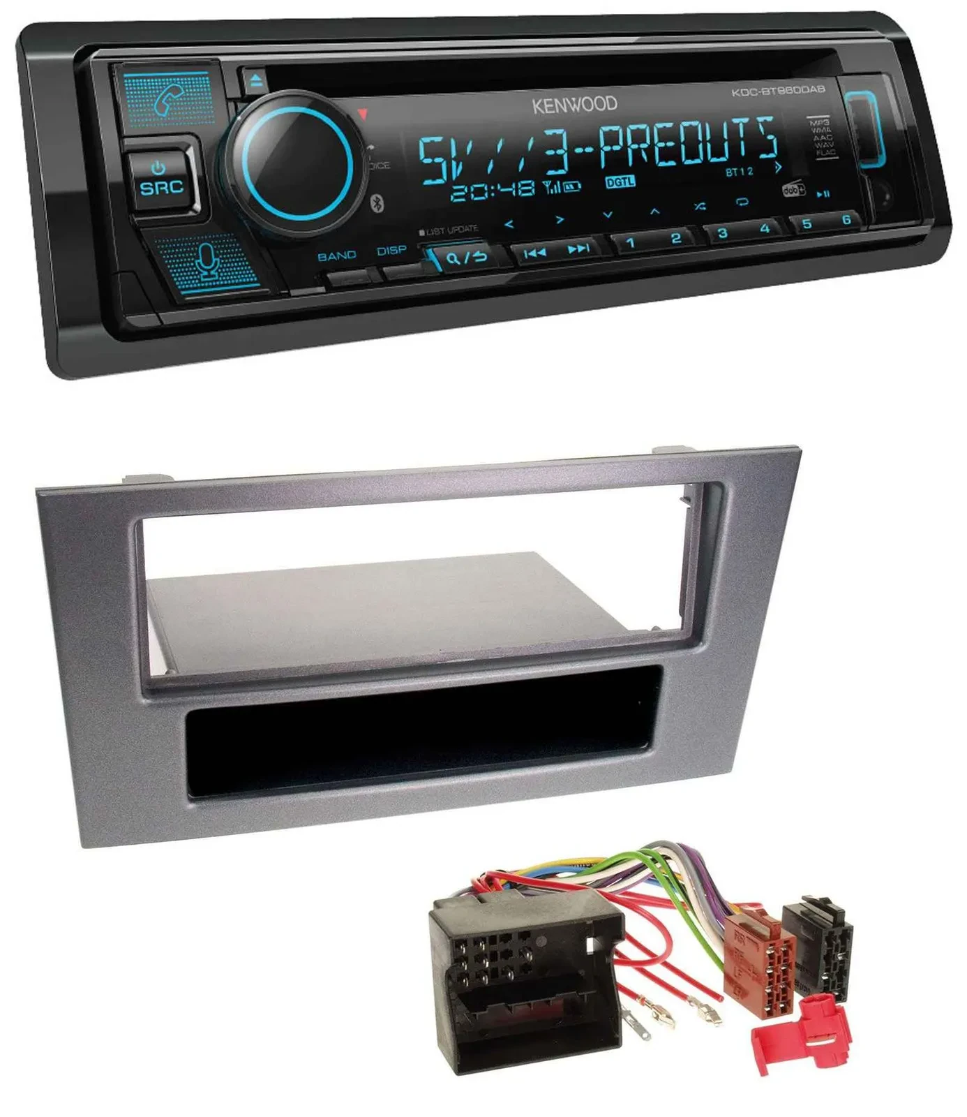 Автомагнитола для Ford Mondeo 2003–2007 Kenwood Bluetooth, USB, CD, MP3, DAB