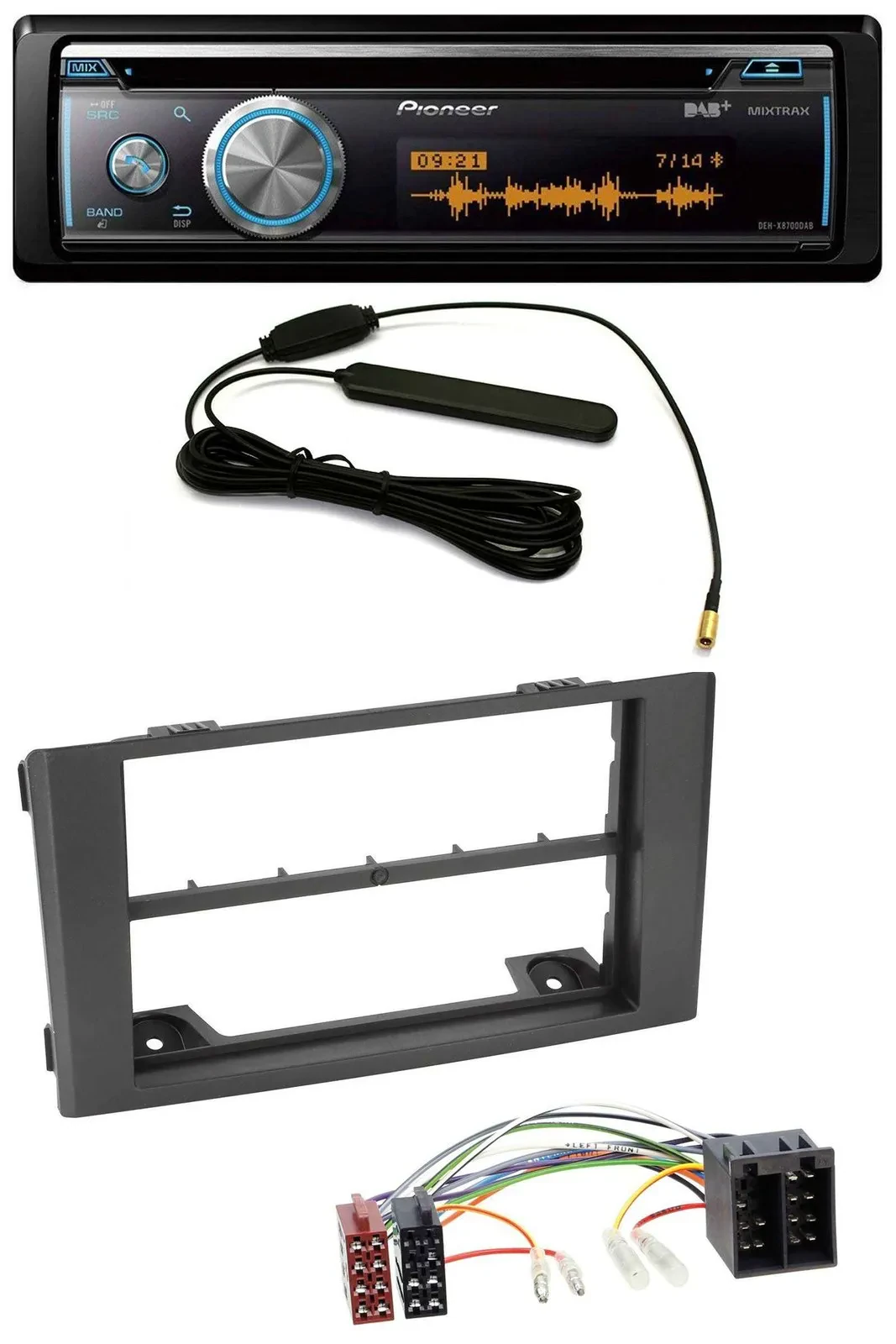 Автомагнитола для Iveco Daily (2006–2014) Pioneer CD, USB, Bluetooth, DAB, MP3, черный