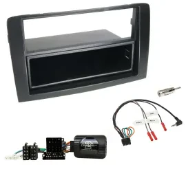 Radioset Lenkradadapter DIN Autoradio für Fiat Idea 2006-2012 schwarz