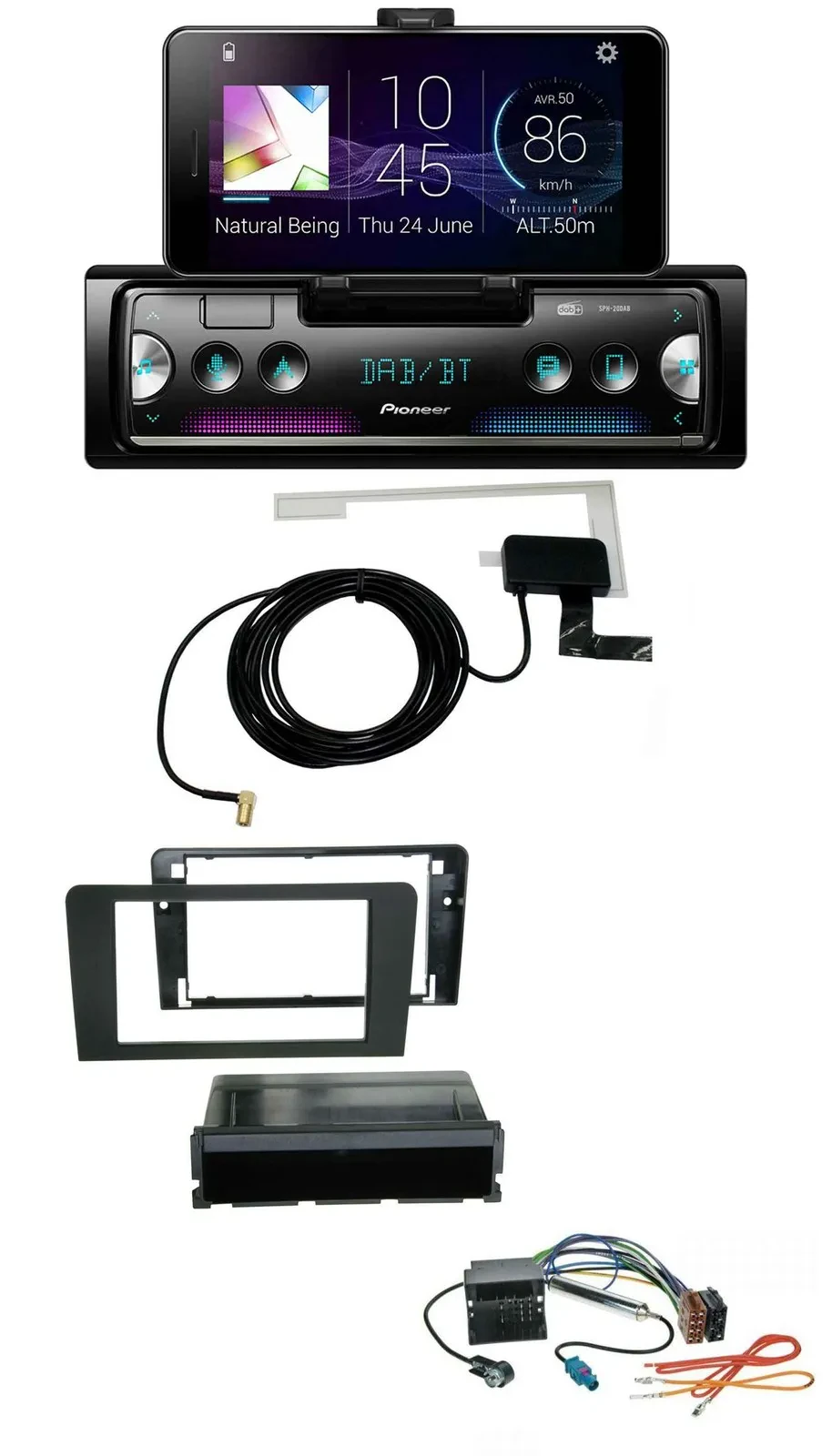 Pioneer DAB Bluetooth MP3 USB Autoradio für Audi A3 8P 03-12 Symphony Quadlock