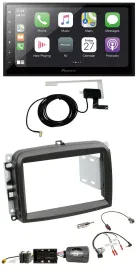 Pioneer USB Lenkrad 2DIN Bluetooth DAB Autoradio für Fiat 500 L ab 2012