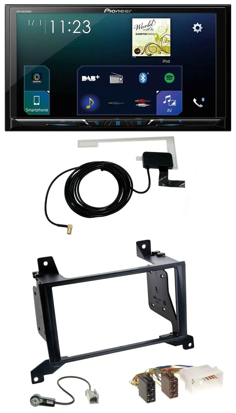 Pioneer 2DIN DAB USB MP3 Bluetooth Autoradio für Hyundai Santa Fe CM 09-12