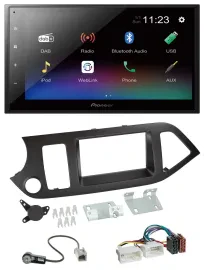 Pioneer USB Bluetooth DAB 2DIN MP3 Autoradio für Kia Picanto ab 11 ohne Start-St