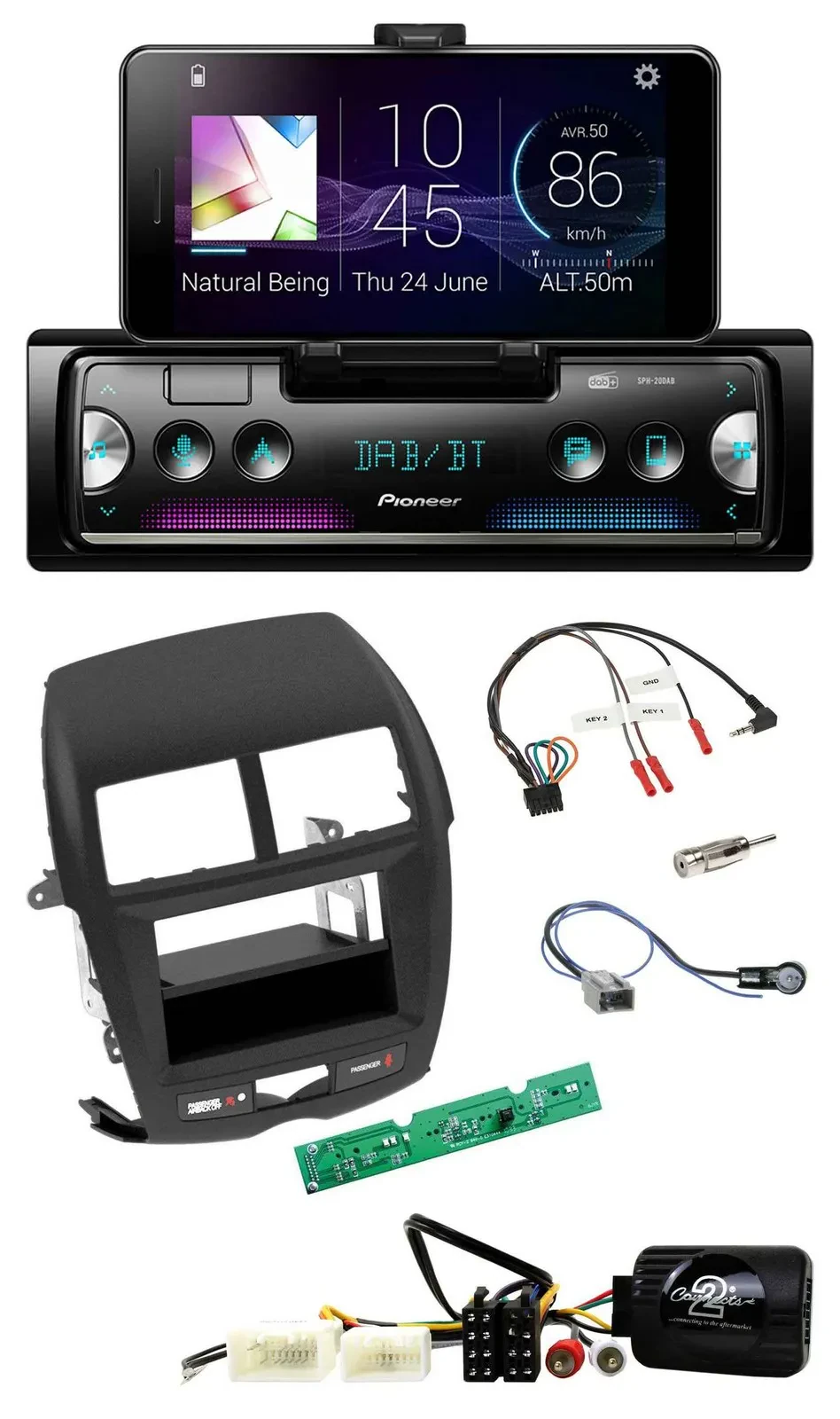 Автомагнитола Pioneer USB Bluetooth DAB для Mitsubishi ASX 2010–2014