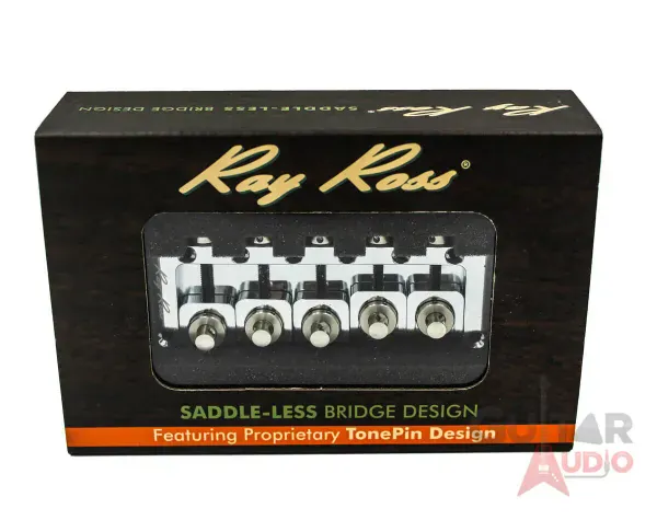 Ray Ross Saddle-Less/Saddleless 5-STRING 19mm Space Bass Bridge - CHROME RRB519C