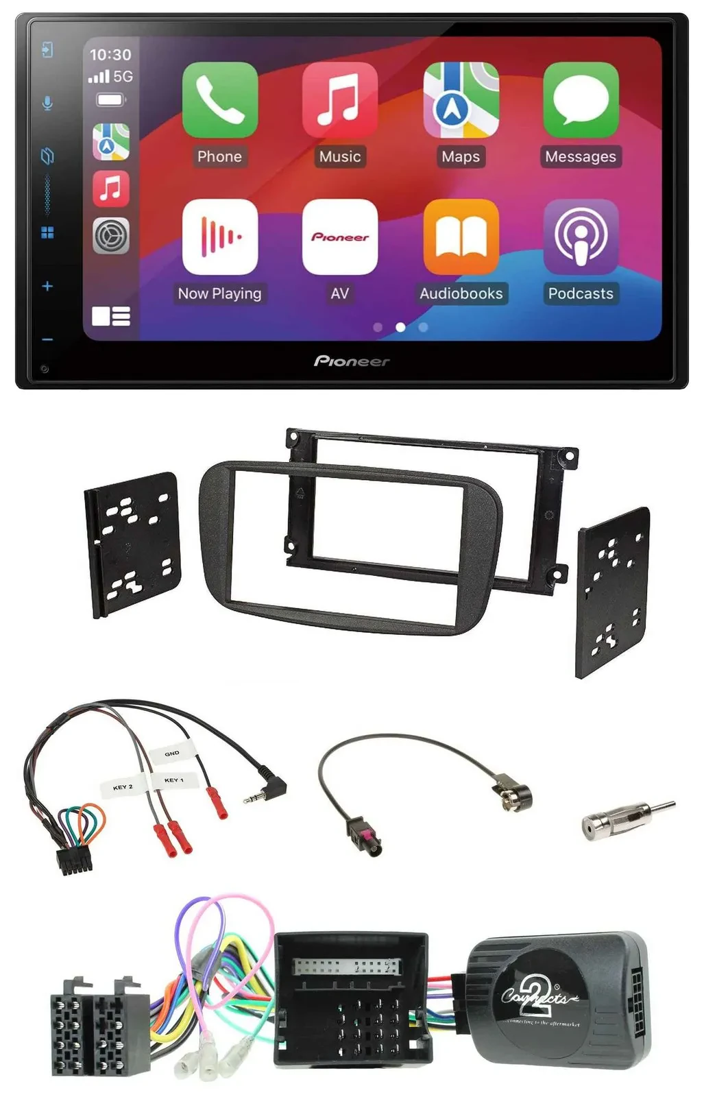 Pioneer DAB USB Lenkrad Bluetooth 2DIN Autoradio für Ford Focus C-Max Galaxy ab