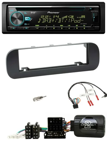 Pioneer DAB Lenkrad CD USB Bluetooth Autoradio für Fiat Panda 2012-2020 schwarz