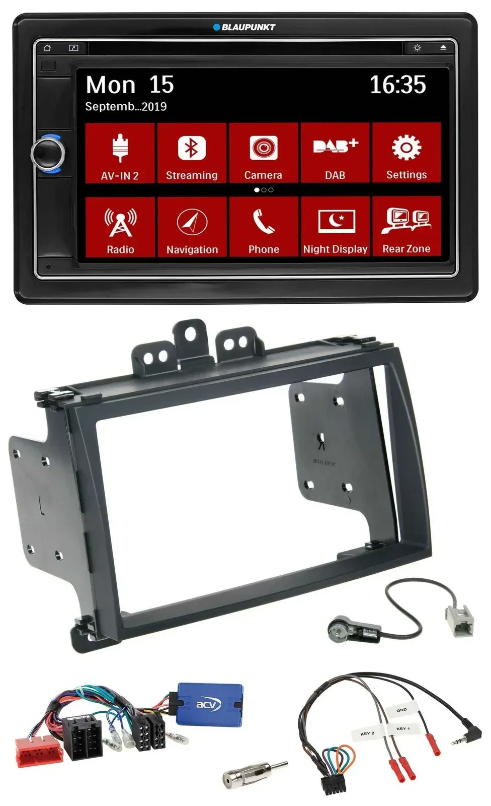 Blaupunkt 2DIN USB DAB Lenkrad Bluetooth TMC Navigation für Hyundai i20 09-12 sc