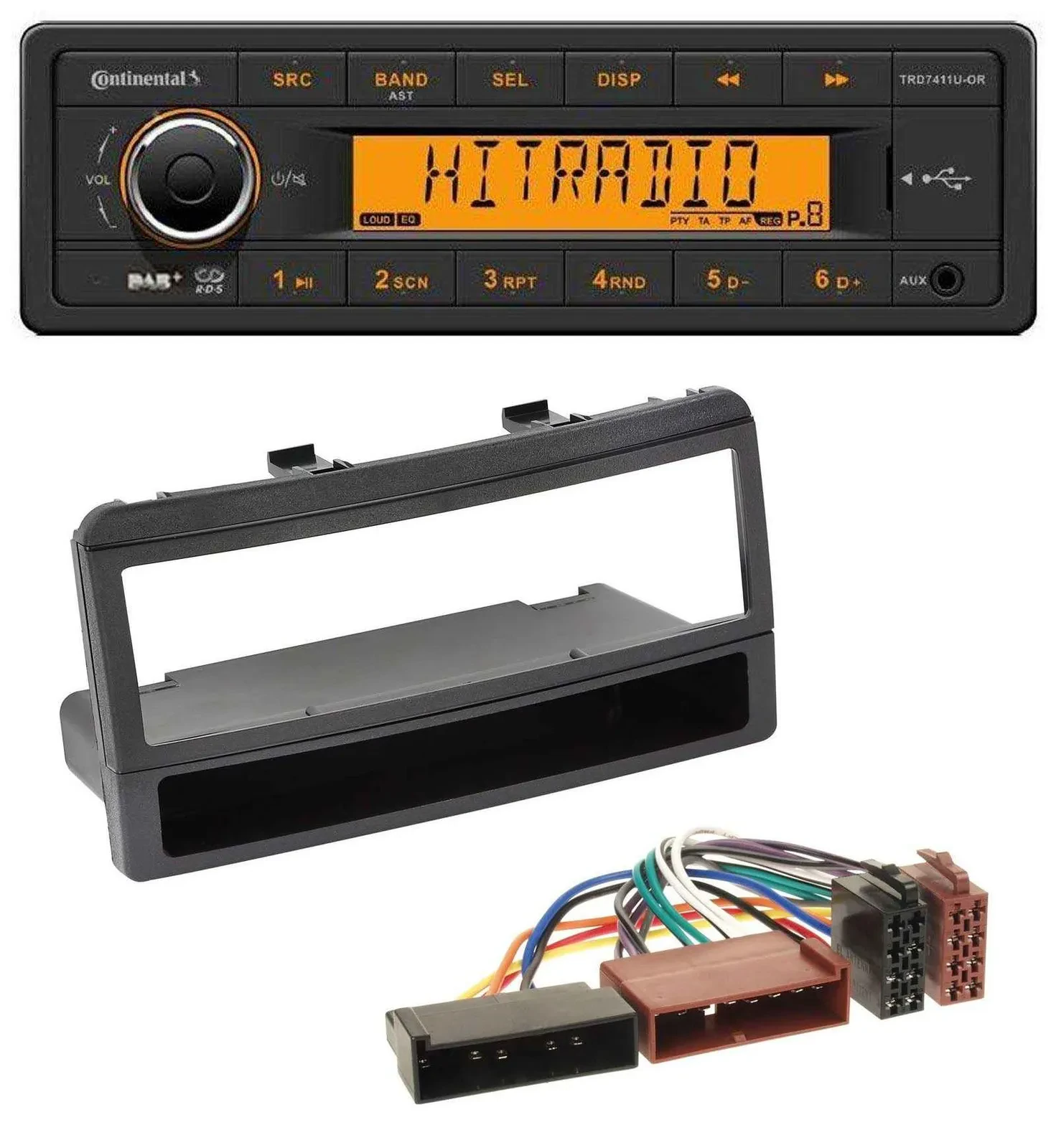 Автомагнитола Continental 1-DIN DAB MP3 AUX USB для Ford Mondeo 96–02, Puma, Transit