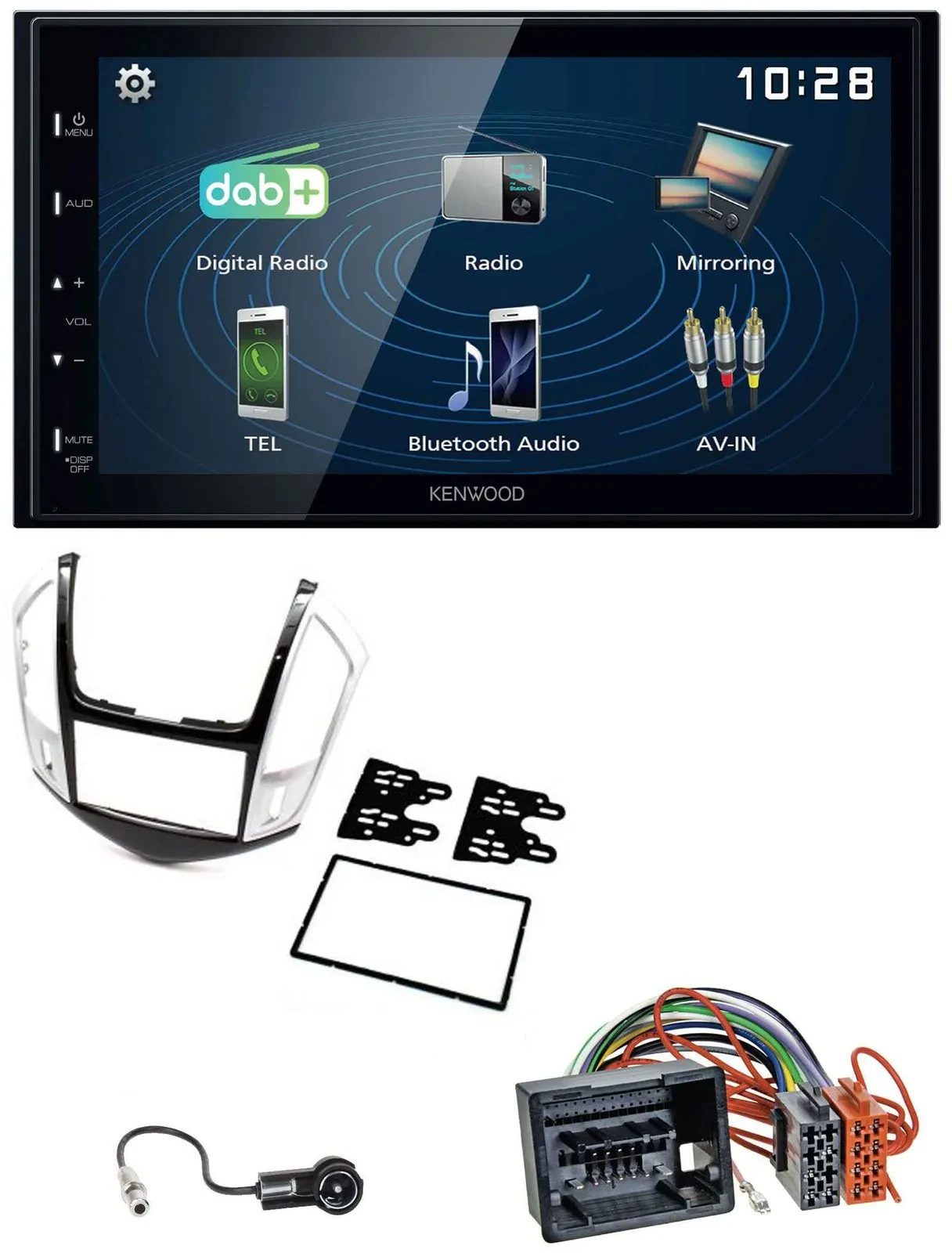 Kenwood 2DIN Bluetooth MP3 USB DAB Autoradio für Chevrolet Cruze 2011-2016