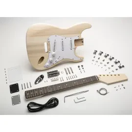 E-Gitarren Bausatz DIY ST-Style, Massivholz, Ahorn Hals, 3 Coils, Vintage
