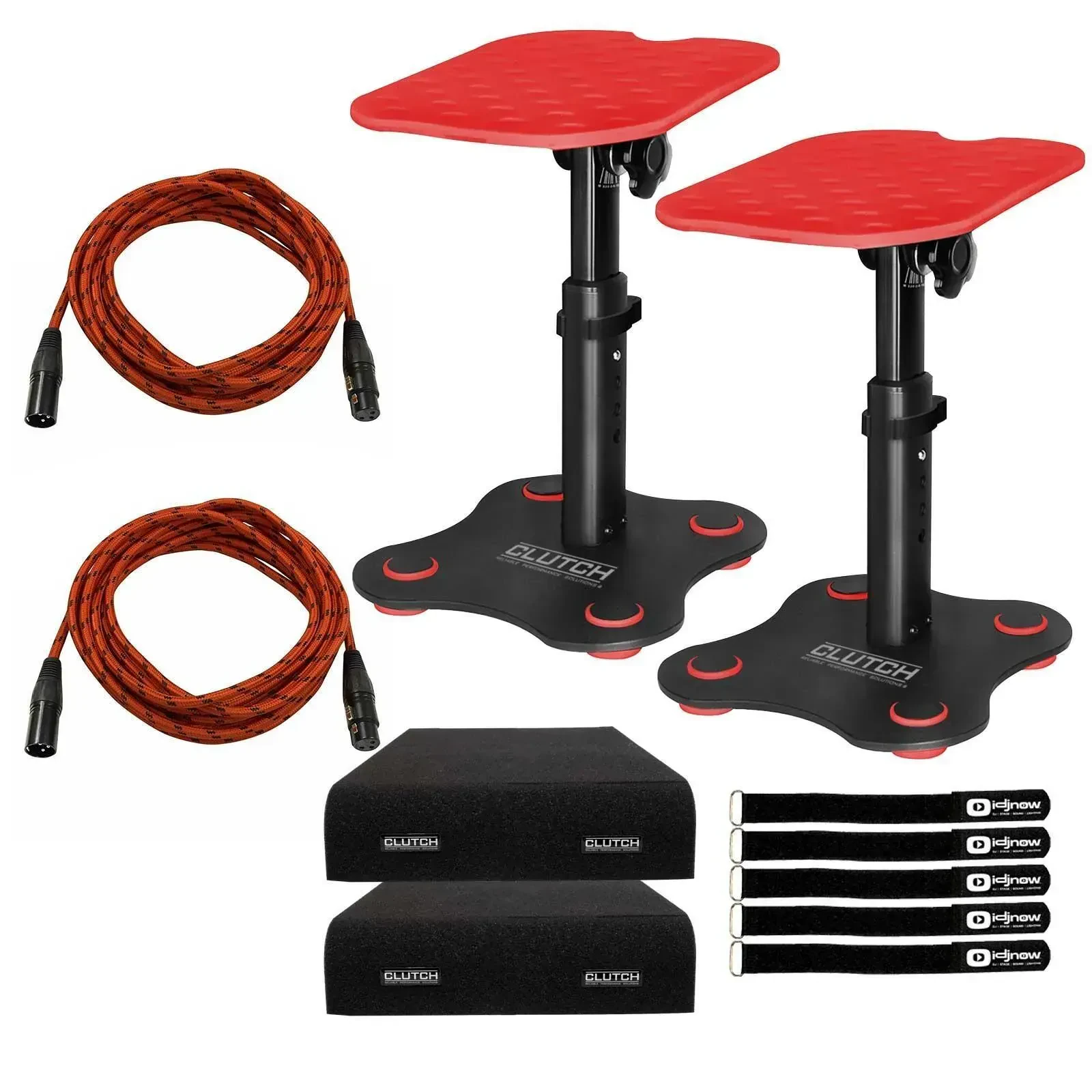 Стойка для студийного монитора CLUTCH CL-DMS250 Red с аксессуарами (пара)