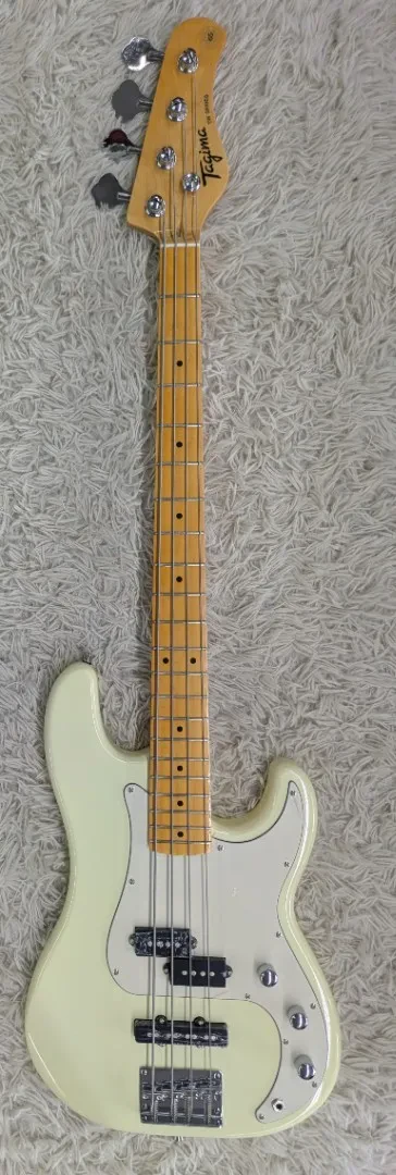 Tagima TW 65 P-Style 4-String Electric Bass Guitar Maple Neck, Olympic White