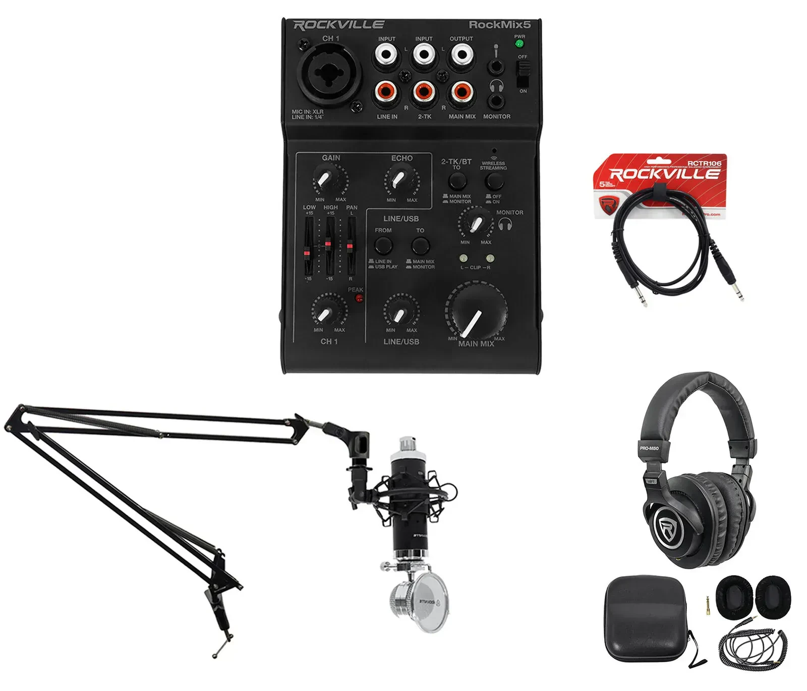 Комплект для подкастов Rockville RockMix 5 RCM03 GAME 1-2