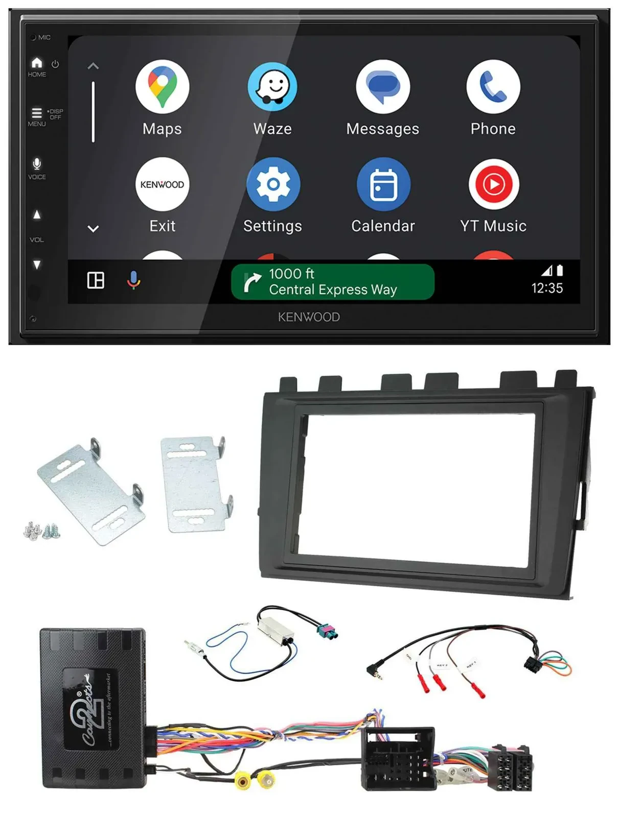 Kenwood DAB Bluetooth USB Lenkrad 2DIN Autoradio für VW Polo ab 2018 MIB II Info