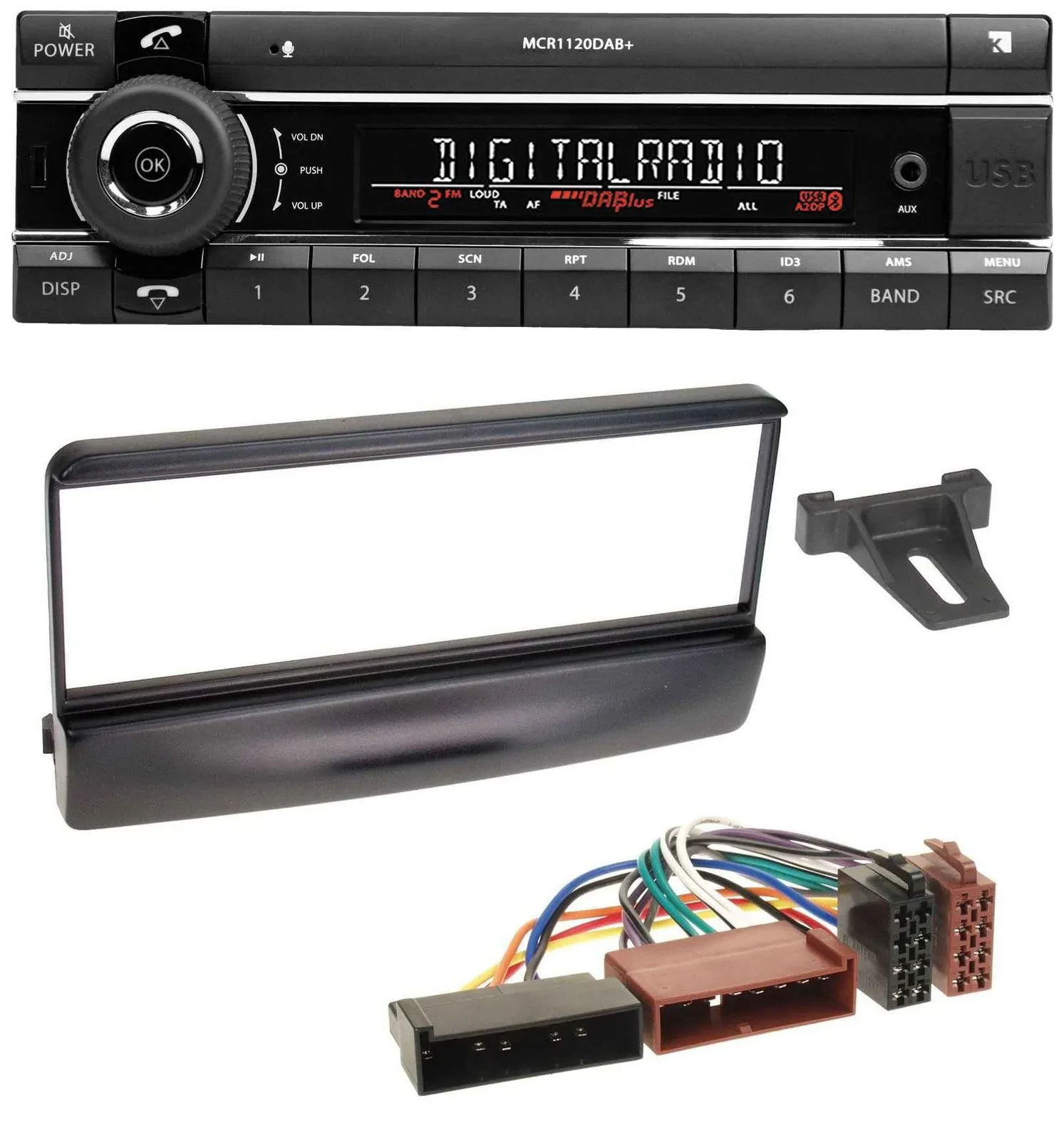 Автомагнитола Kienzle Bluetooth, DAB, USB, MP3 для Ford Mondeo 96–02, Puma с 1997, Transit