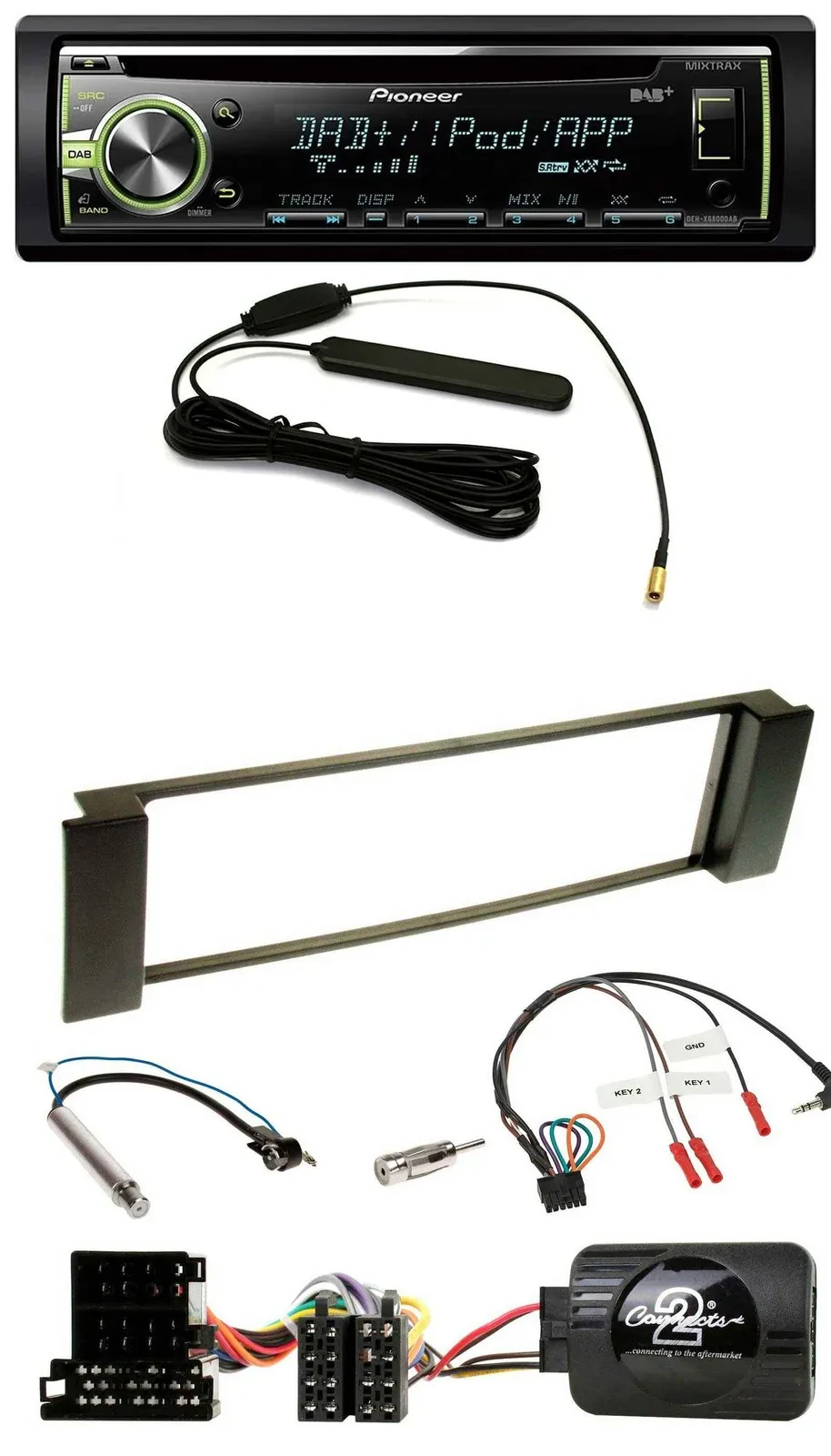 Pioneer MP3 USB CD DAB Lenkrad Autoradio für Audi A3 A6 2000-2004