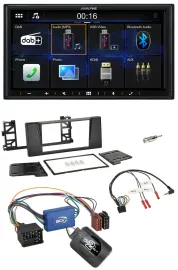 Alpine Bluetooth 2DIN Lenkrad DAB USB Autoradio für BMW 5er E39 96-04 Aktivsyste