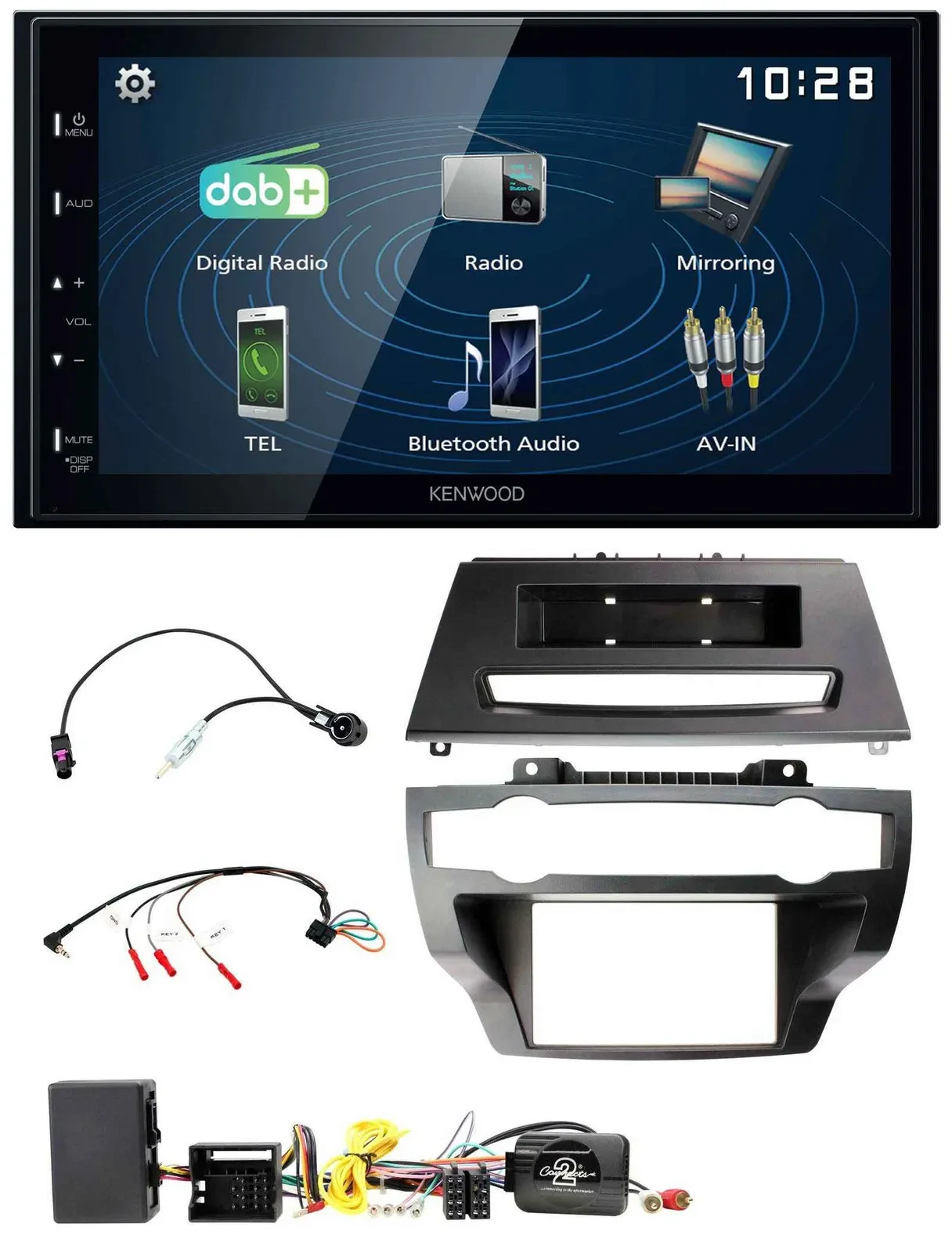 Kenwood 2DIN Bluetooth Lenkrad USB DAB Autoradio für BMW X5 X6 E70 E71 07-13 Ver