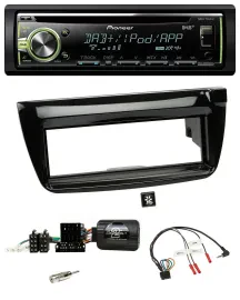 Автомагнитола Pioneer DAB USB MP3 CD для Fiat Doblo 2012–2015, черный глянец, поддержка кнопок на руле
