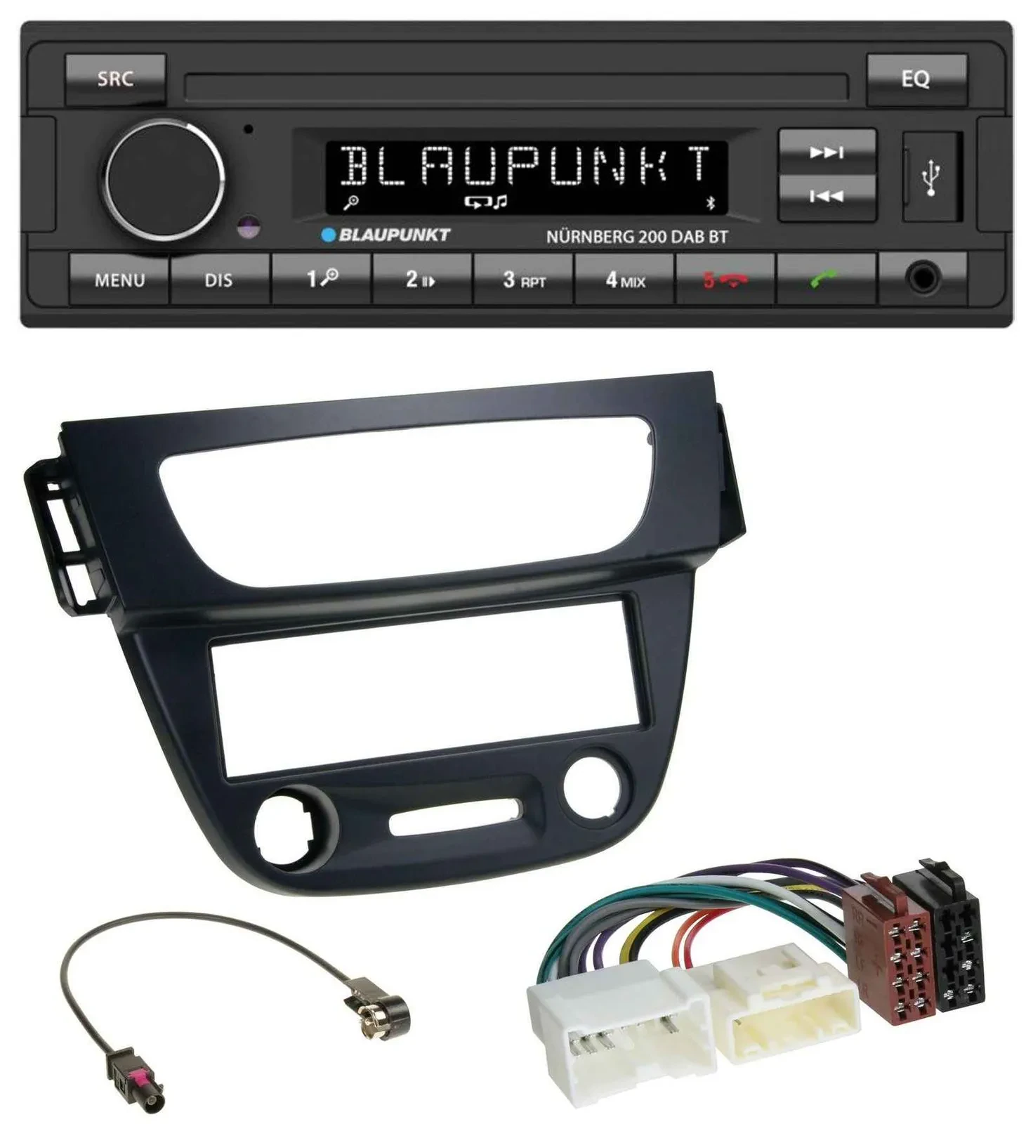 Blaupunkt USB DAB MP3 Bluetooth Autoradio für Renault Megane 3 09-14 schwarz