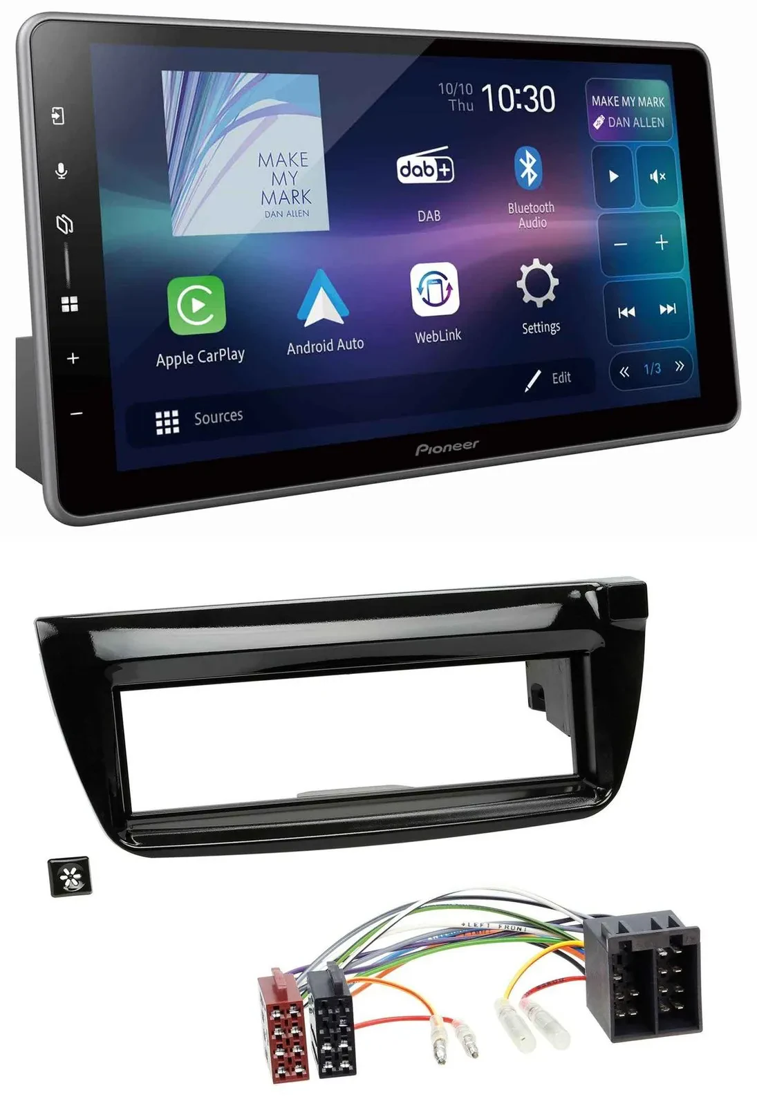 Автомагнитола для Opel Combo (с 2011), Fiat Doblo (2012–2015) Pioneer Bluetooth, USB, DAB, MP3