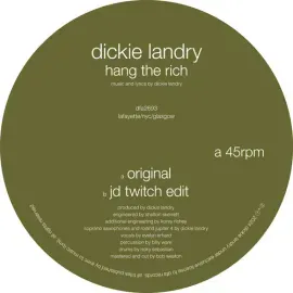 Виниловая пластинка Dickie Landry - Hang The Rich [New 12" Vinyl]