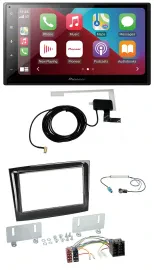 Pioneer USB Bluetooth DAB MP3 2DIN Autoradio für Fiat Doblo ab 15 piano schwarz