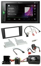 Автомагнитола Pioneer 2DIN DAB USB Bluetooth для Audi A4 (1999–2001) BOSE, совместимая с управлением на руле