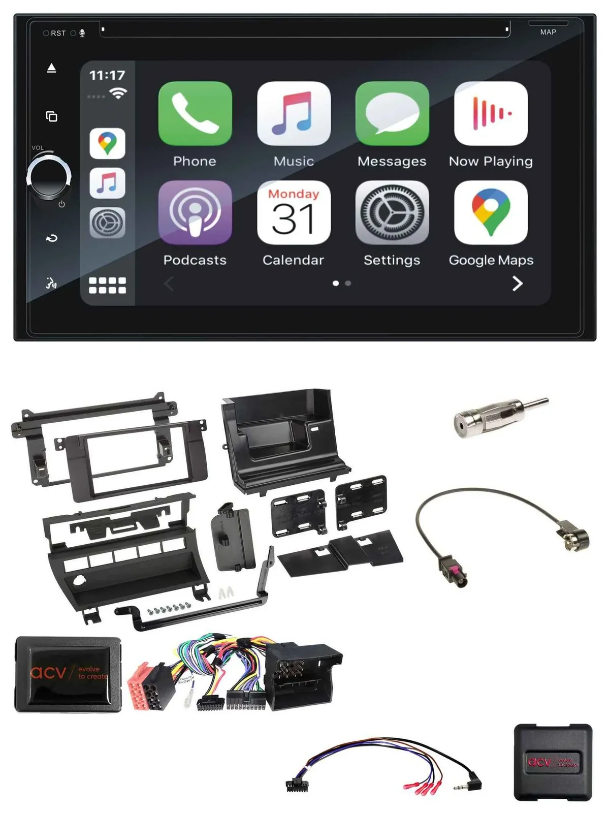 Blaupunkt DAB USB Bluetooth Lenkrad 2DIN TMC Navigation für BMW 3er 02-06 E46 5
