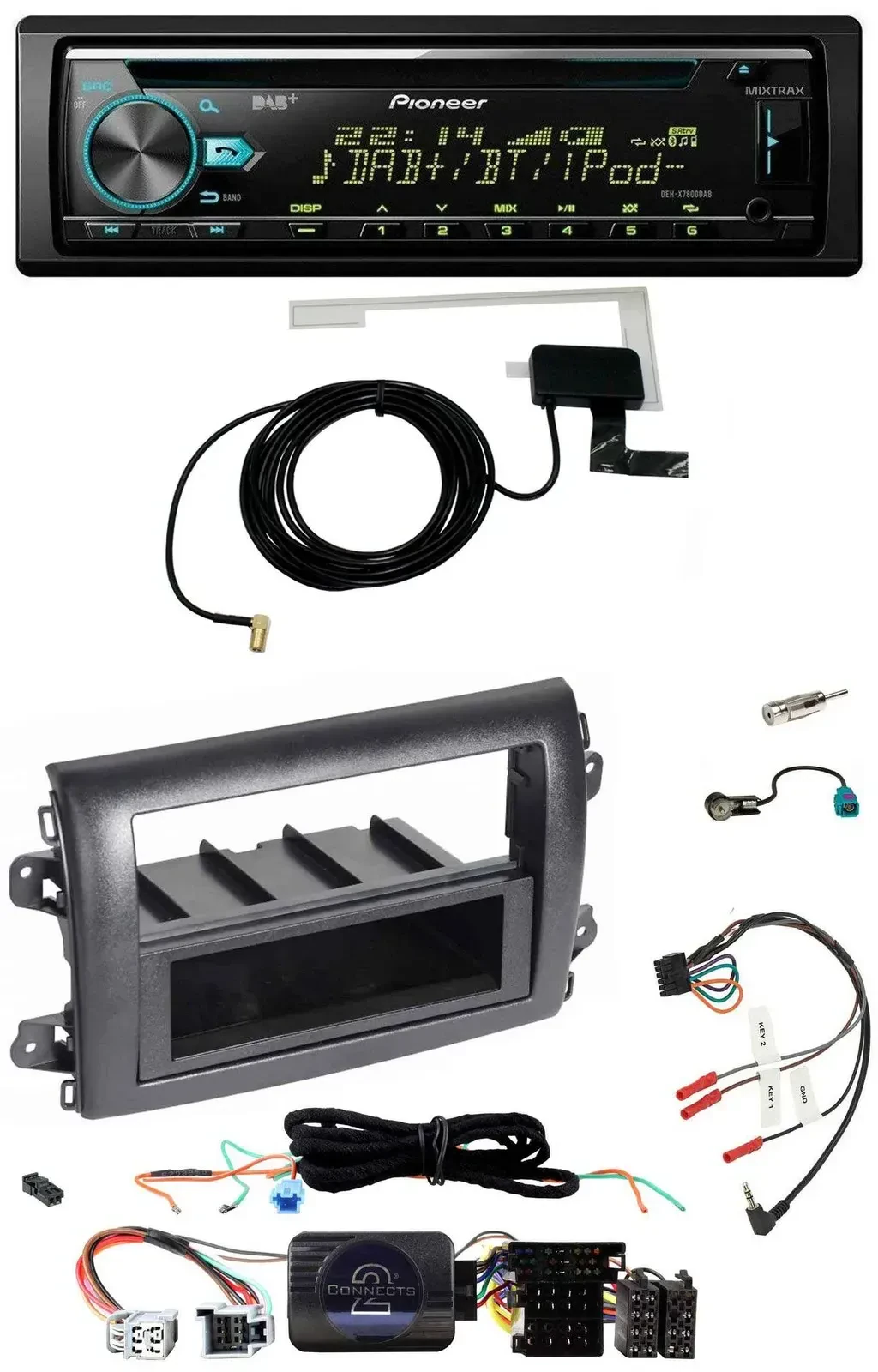 Автомагнитола для Fiat Ducato Series 8 (с 2021) Pioneer CD/USB/DAB, MP3, поддержка управления на руле