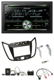 Pioneer Bluetooth Lenkrad DAB 2DIN USB CD Autoradio für Ford C-Max ab 11 braun