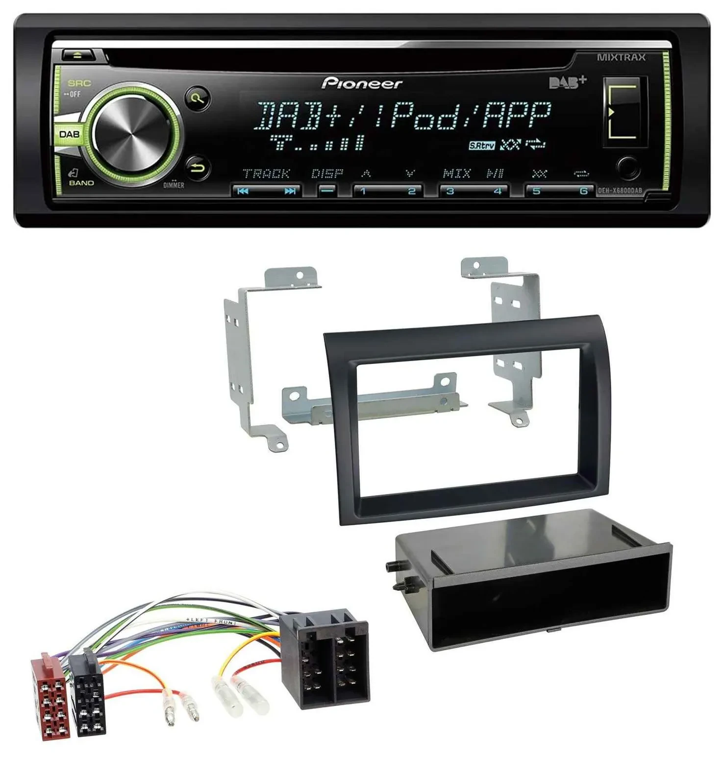 Автомагнитола Pioneer для Fiat Ducato (2006–2010) DAB, CD, USB, AUX, MP3, черная