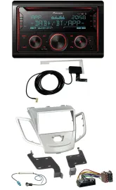 Автомагнитола для Ford Fiesta (2010–2017) Pioneer 2DIN MP3 DAB USB CD Bluetooth серебристая