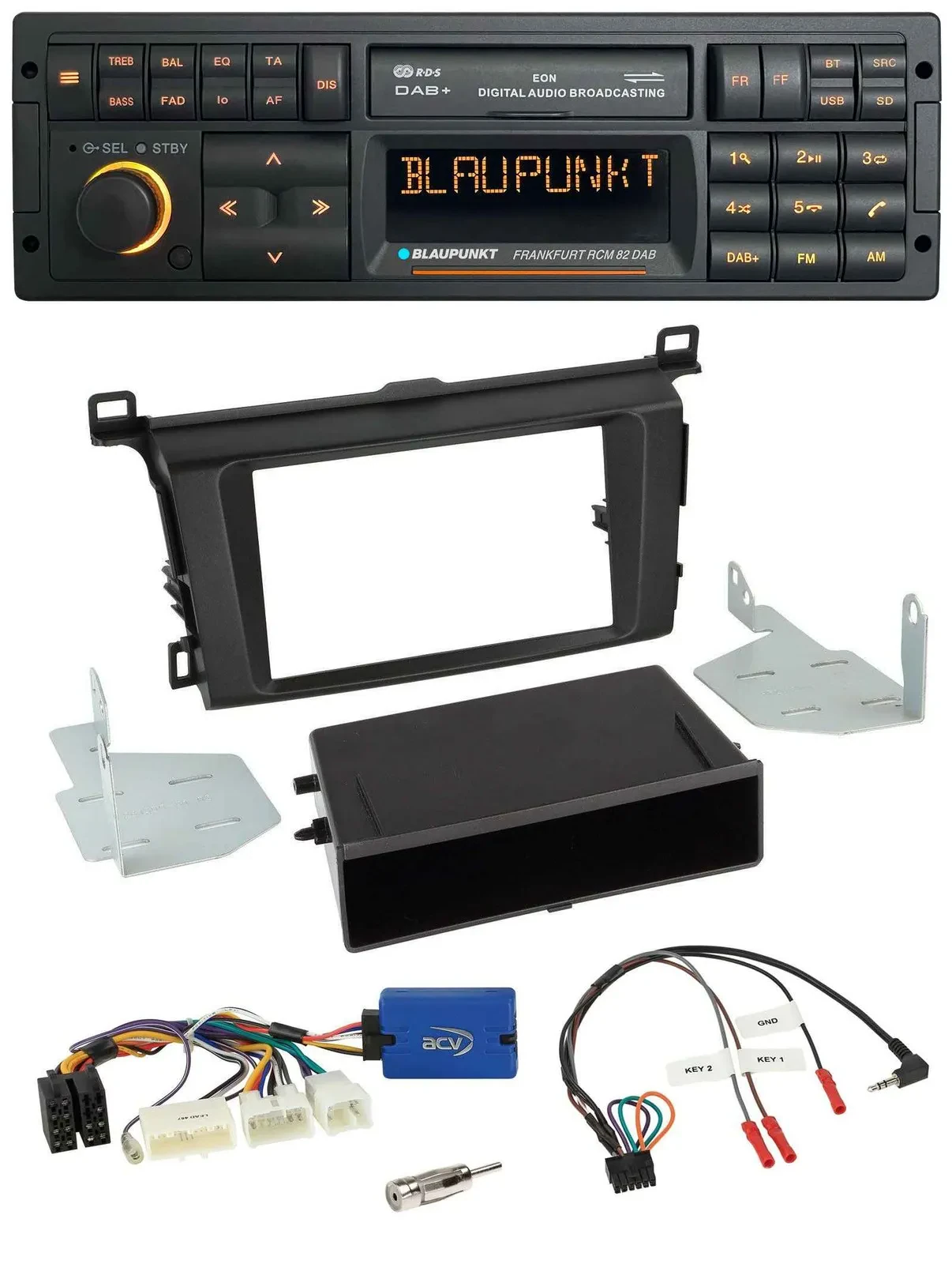 Blaupunkt USB DAB SD Lenkrad Bluetooth Autoradio für Toyota RAV-4 ab 2013