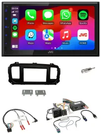 JVC Bluetooth 2DIN Lenkrad DAB USB Autoradio für Citroen Jumpy Spacetourer PDC