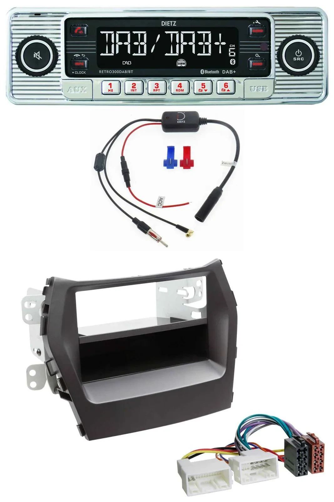 Автомагнитола для Hyundai Santa Fe (с 2012) Dietz DAB, USB, MP3, Bluetooth