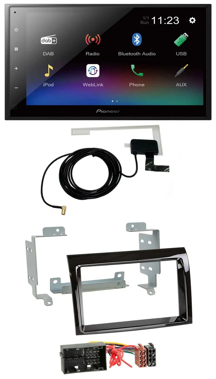 Pioneer DAB MP3 Bluetooth 2DIN USB Autoradio für Fiat Ducato Peugeot Boxer Citro