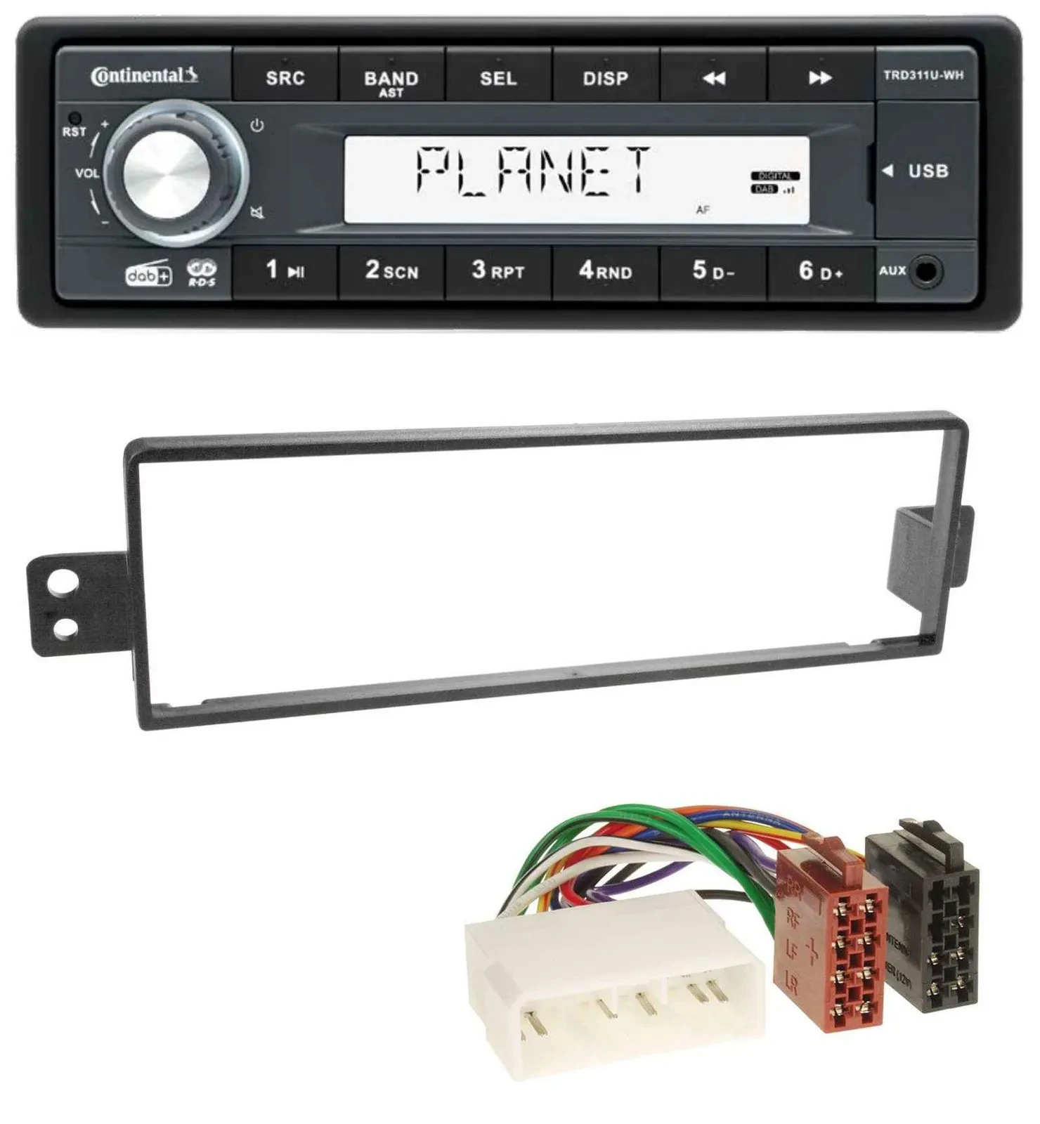 Автомагнитола для SsangYong Rexton Continental 1 DIN, MP3, AUX, USB, DAB