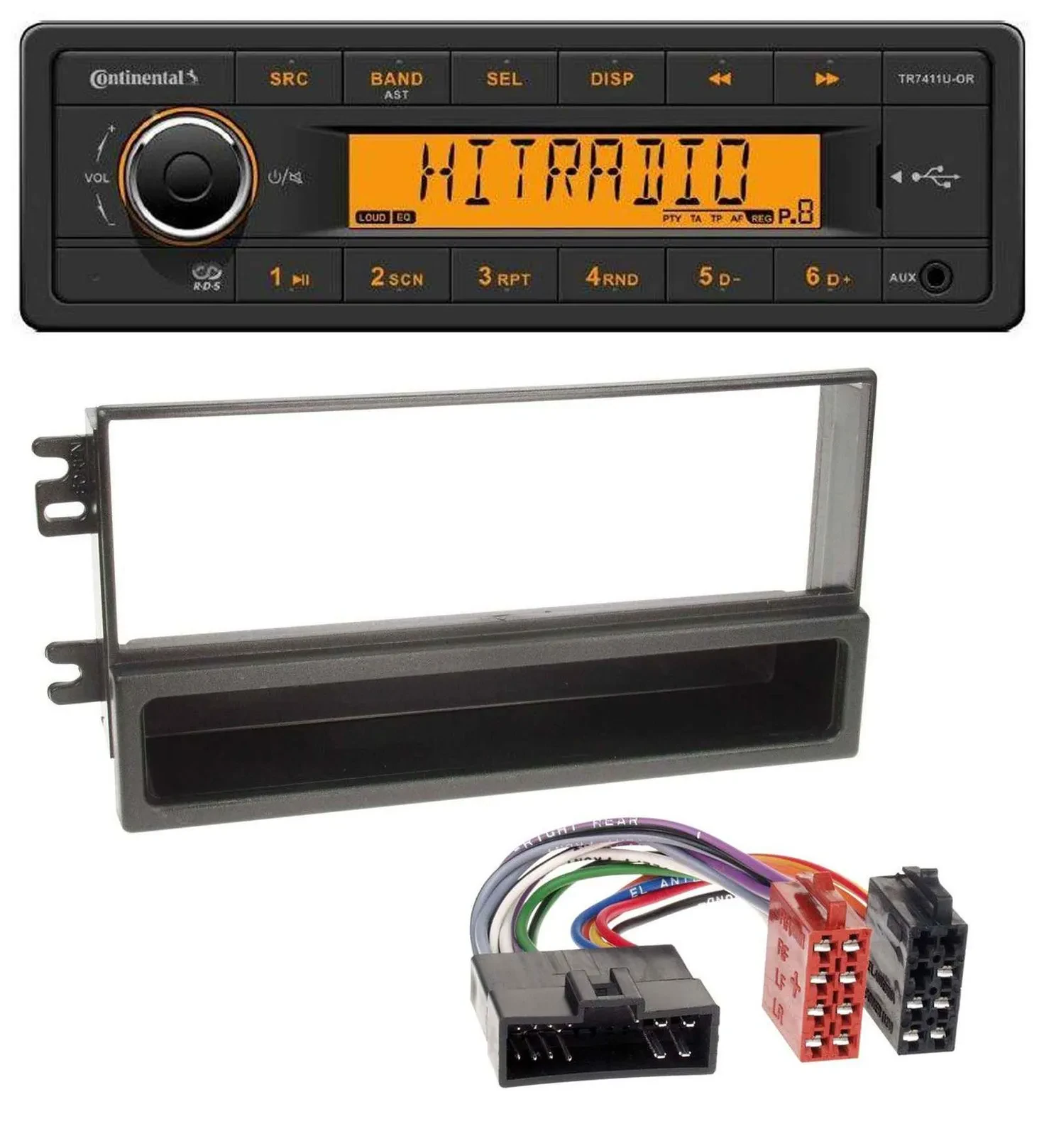 Continental 1DIN USB AUX MP3 Autoradio für Kia Sportage I (2000-2005)