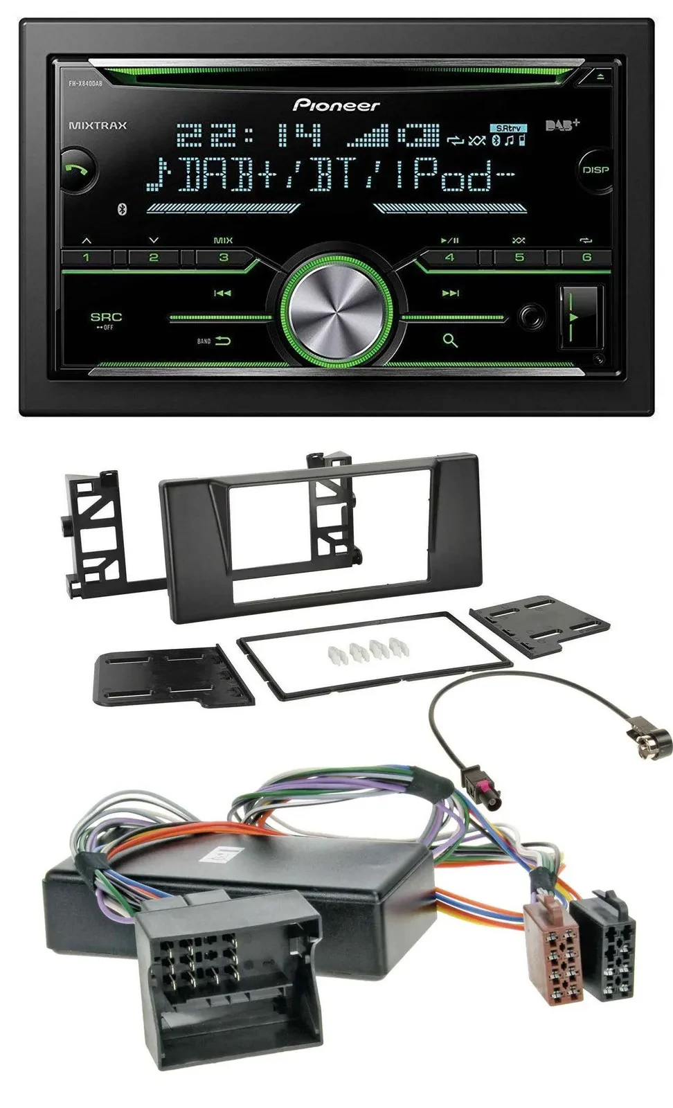 Pioneer Bluetooth MP3 DAB 2DIN USB CD Autoradio für BMW 5er E39 X5 E53 Aktivsyst