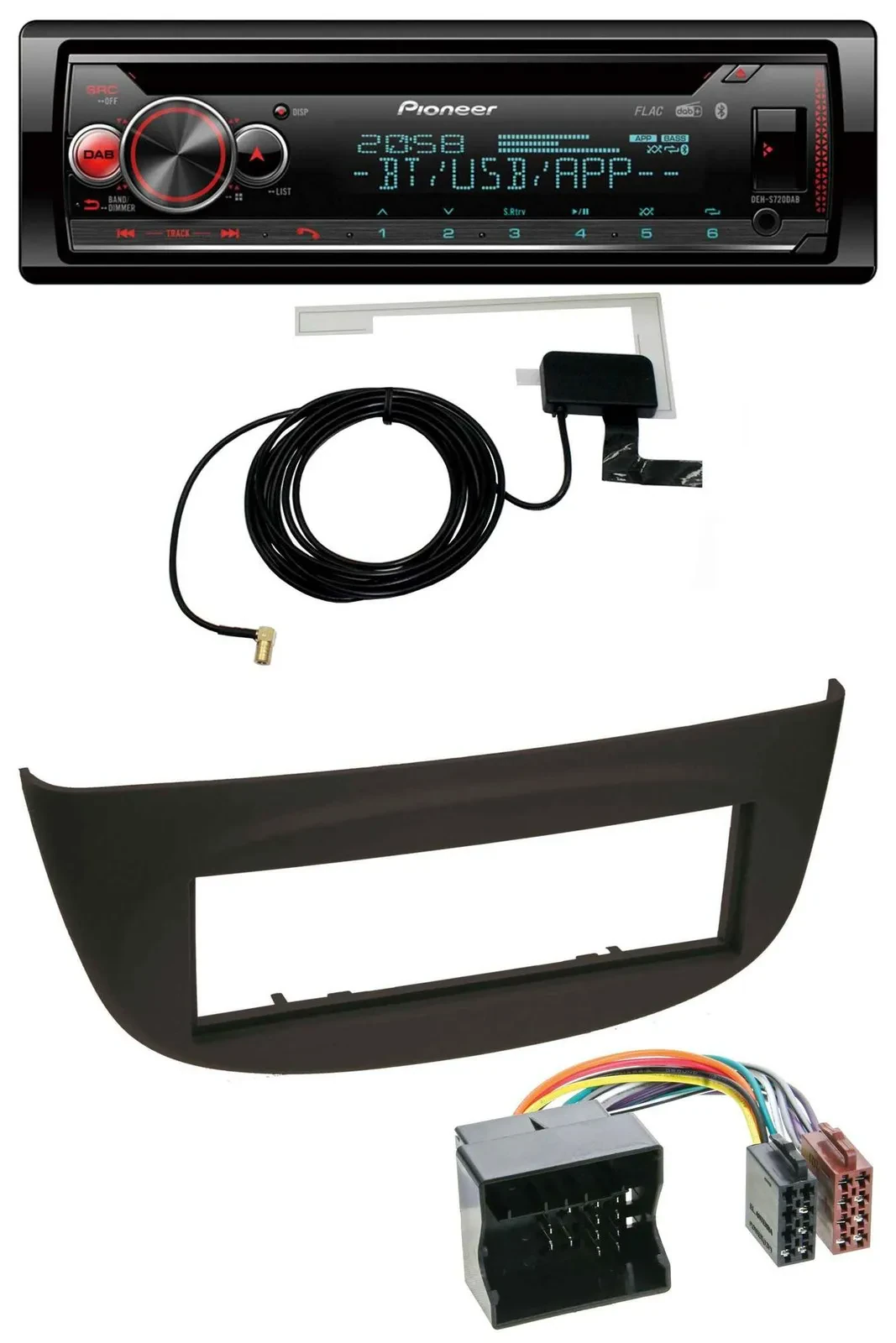 Pioneer DAB CD MP3 USB Bluetooth Autoradio für Renault Twingo (07-14) schwarz