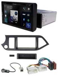 Pioneer DAB MP3 Bluetooth USB Autoradio für Kia Picanto ab 2011 Start-Stop