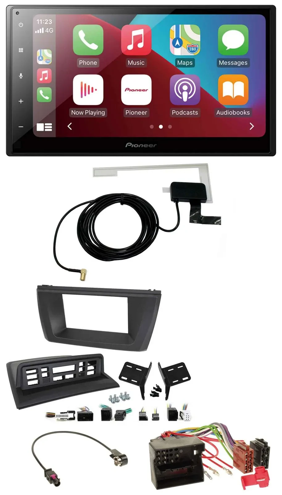Pioneer USB Bluetooth DAB MP3 2DIN Autoradio für BMW X3 E83 2004-2010 mittig
