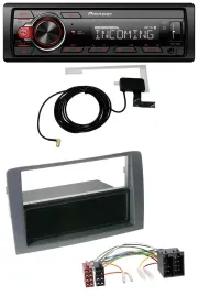 Автомагнитола для Fiat Idea (350, 03–11) Pioneer, USB, MP3, DAB, Bluetooth, серый