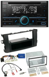 Автомагнитола для Toyota Auris 2011–2012 Kenwood 2-DIN CD, DAB, USB, Bluetooth, поддержка кнопок на руле