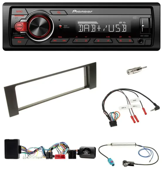 Pioneer MP3 1DIN DAB USB Lenkrad Autoradio für Audi A4 B6 00-04 Bose Vollaktivsy