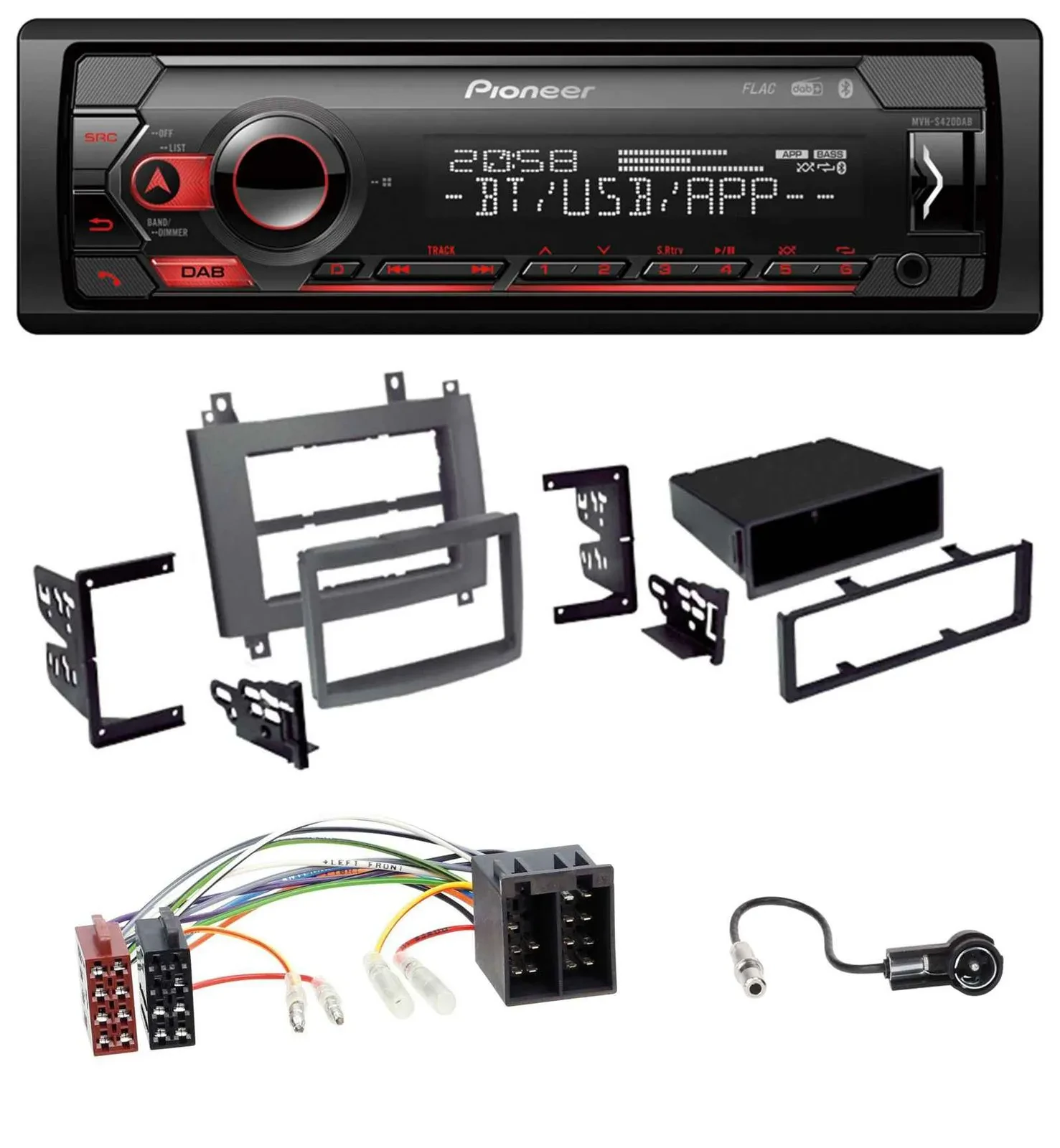 Pioneer MP3 USB DAB Bluetooth Autoradio für Cadillac CTS 2003-2006 SRX 2004-2005
