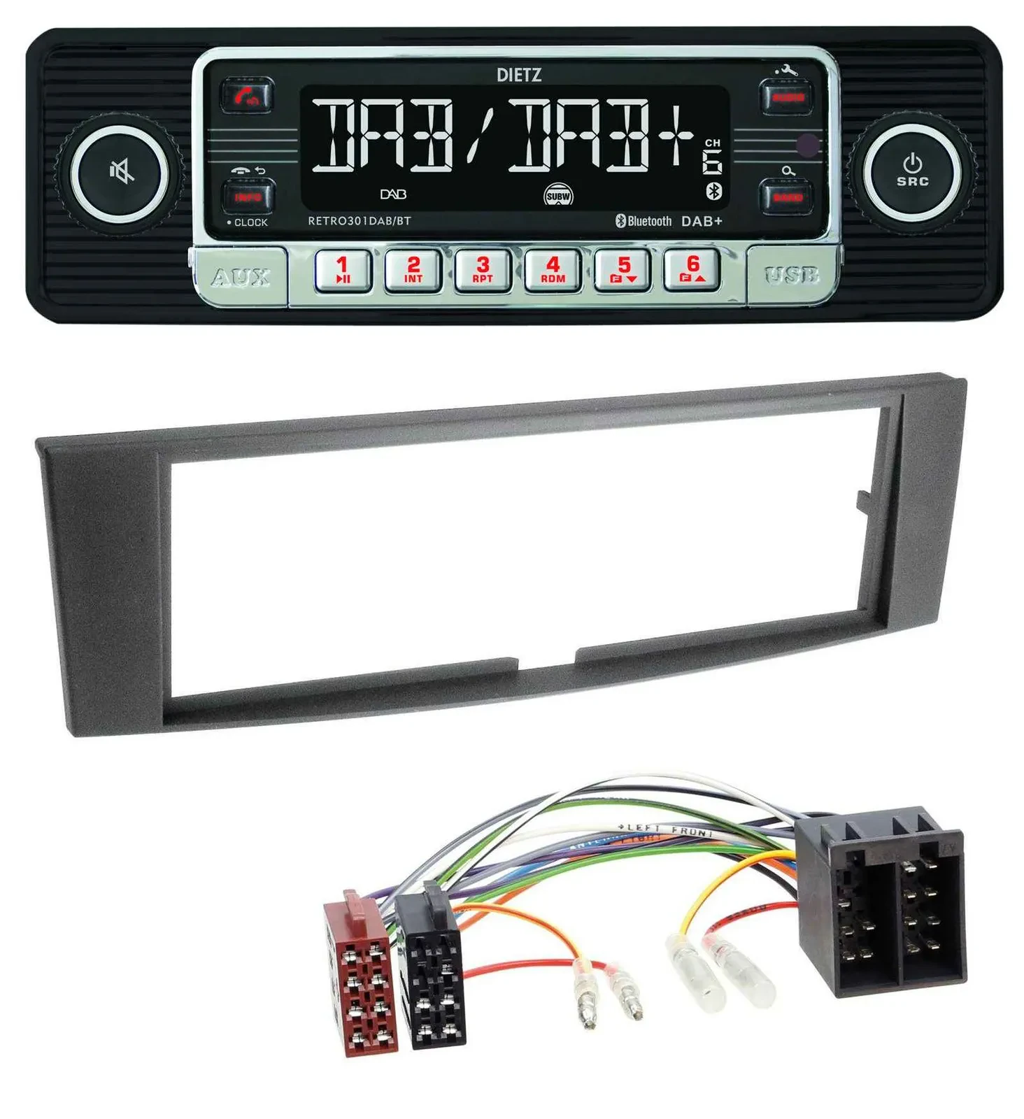 Автомагнитола для Renault Laguna II (2005–2008) Dietz USB, DAB, MP3, Bluetooth